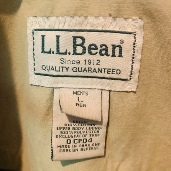 VTG LL Bean Safari Hunting Photography Military Button Shirt Jacket Large RARE - Picture 8 of 16
